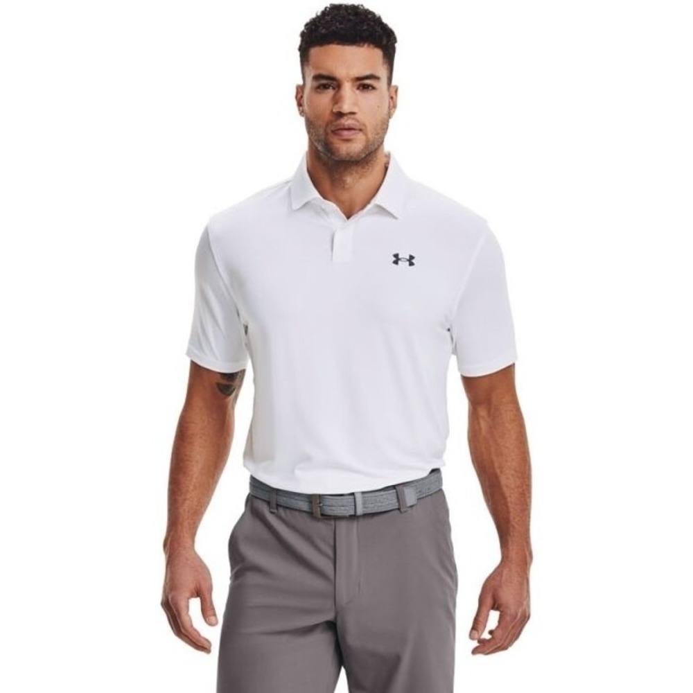 Under Armour UA T2G Golf Polo Shirt Men's Loose Fit White Large‎